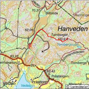 Topografisk karta St Tornberget i Stockholms ln