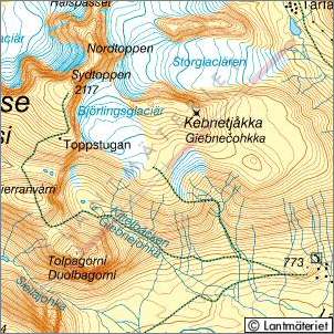 Topografisk karta, Kebnekaise