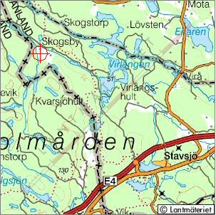 Topografisk karta Skogsbys med omgivningar