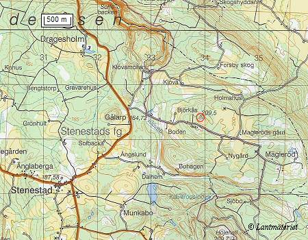 Topografisk karta Maglerd med omgivningar