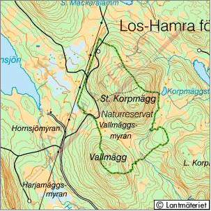Topografisk karta St. Korpimäki i Gävleborgs Län