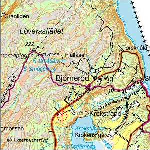 Topo map, Bjrnerdspiggen in Bohusln