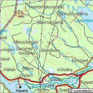 Topografisk versiktskarta ver Myckemyrberget med omgivningar.