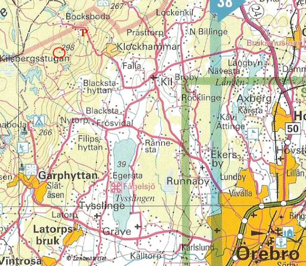 Topografisk karta ver Tomasbodahjden med omgivningar.