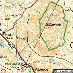 Topografisk karta, Vitberget i Norrbotten