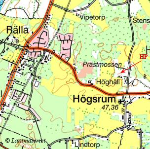 Topografisk karta Rösslösa i landskapet Öland