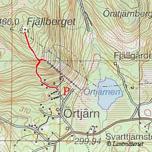 Topo map, Fjllberget in the Province of Vstmanlands
